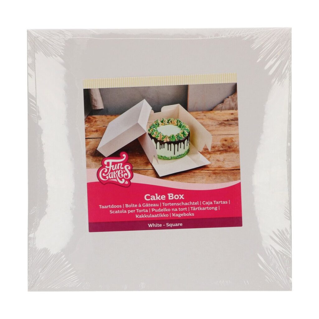 FunCakes tortadoboz fehér 20 × 20 × 15 cm, 25 db-os csomag
