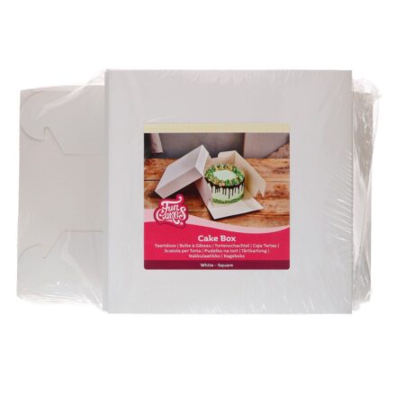 FunCakes tortadoboz fehér 25 × 25 × 20 cm, 25 db-os csomag