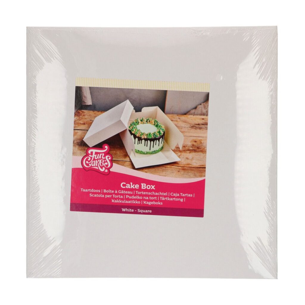 FunCakes tortadoboz fehér 28 × 28 × 15 cm, 25 db-os csomag