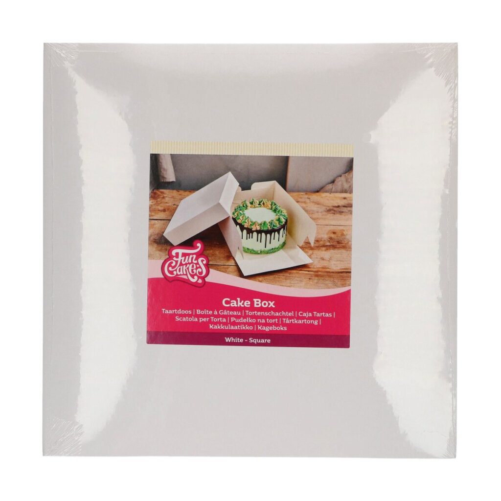 FunCakes tortadoboz fehér 28 × 28 × 20 cm, 25 db-os csomag