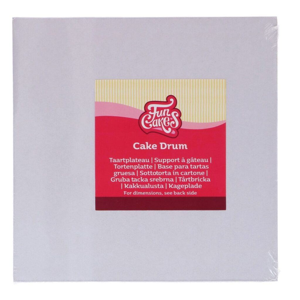FunCakes négyzet alakú tortadob fehér 20 cm